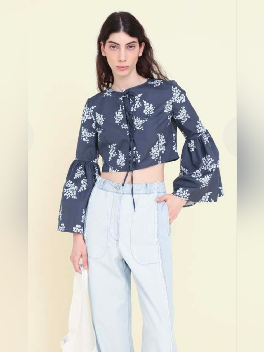 NAYA REA Lucienne Cotton Top / Removable collar